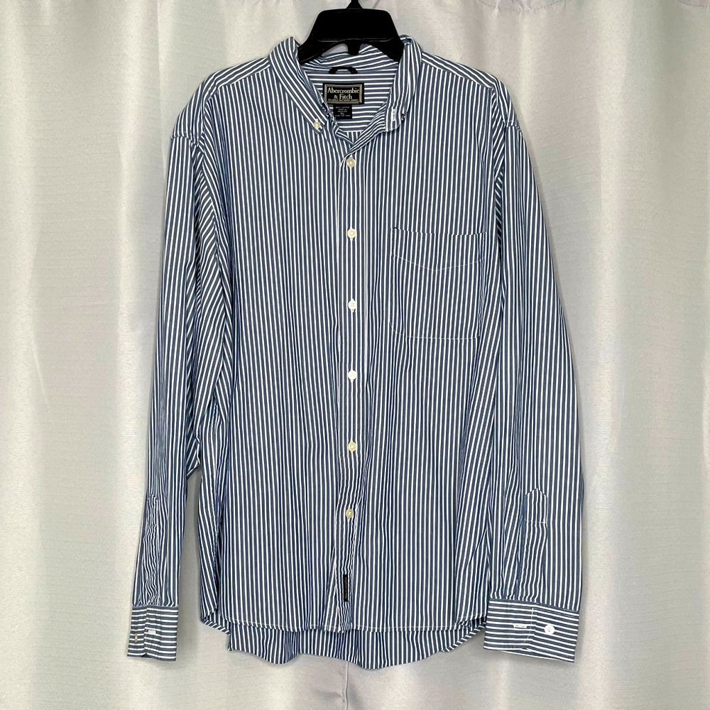 Abercrombie striped Oxford
